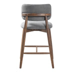 25.7 Inch Seat Height Fabric & Rubberwood Bar Stool