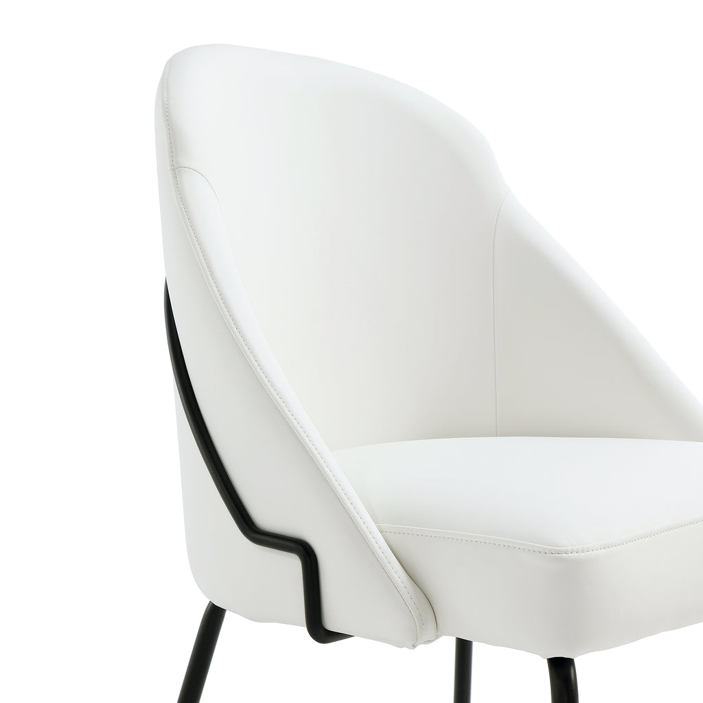 Gracie Metal Vegan Leather Dining Chair