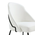 Gracie Metal Vegan Leather Dining Chair
