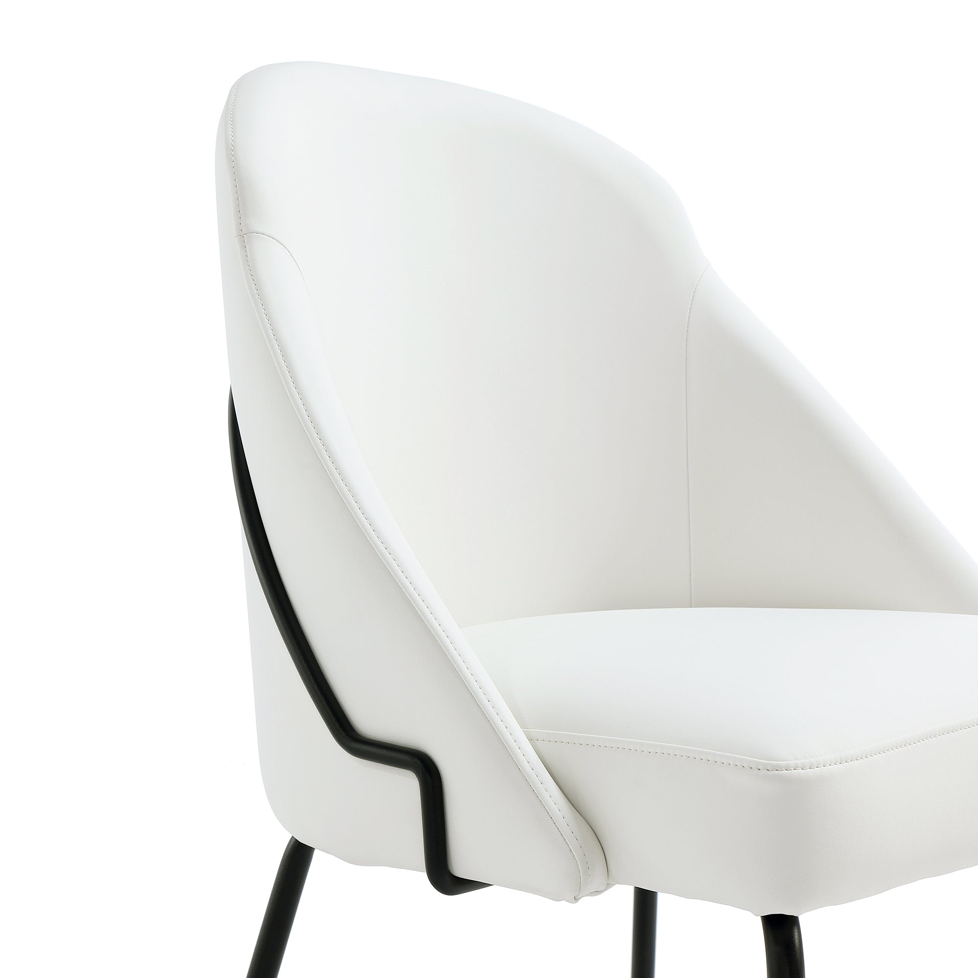 Gracie Metal Vegan Leather Dining Chair