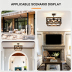 4-Light Square Kitchen Island Light Fixture