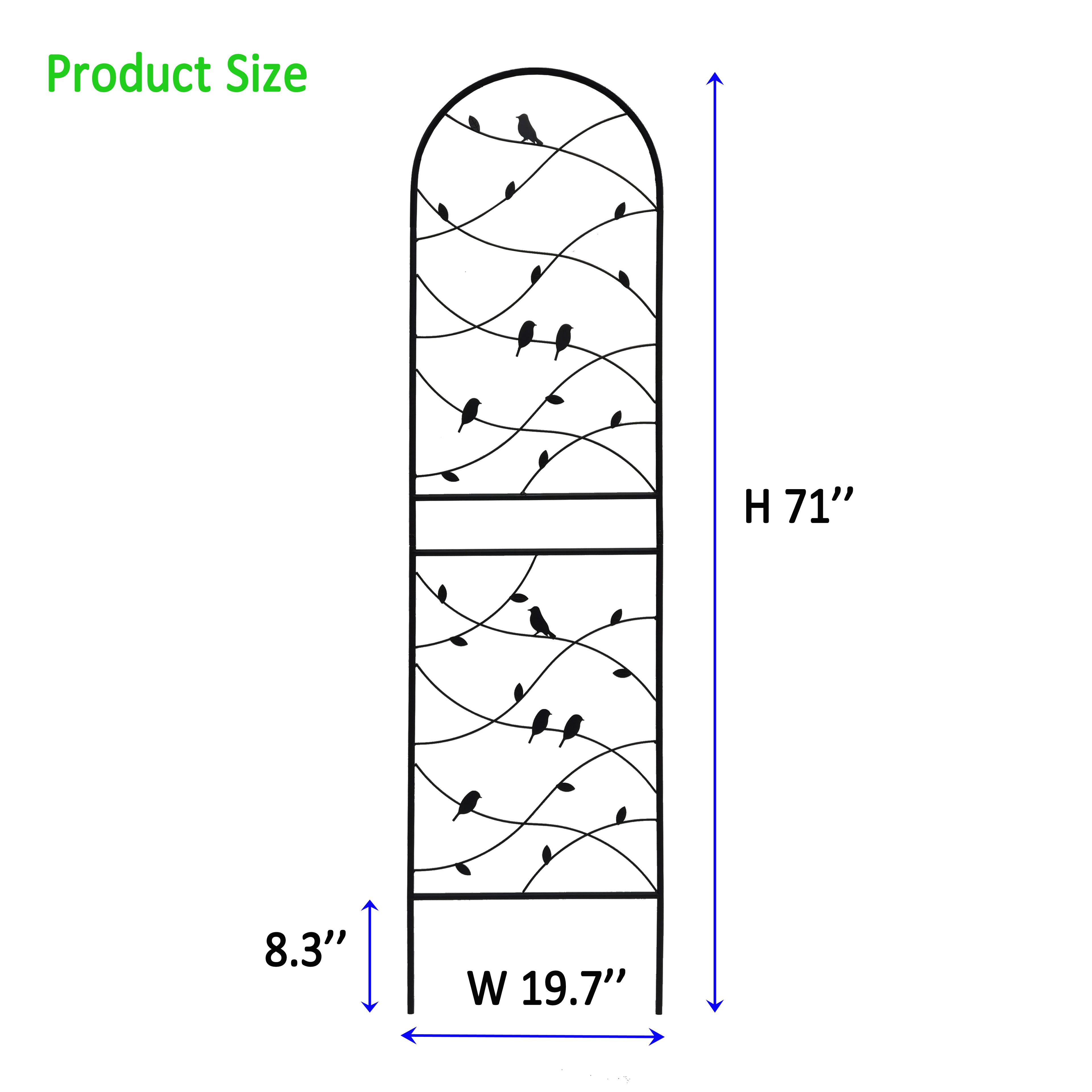 2 Pack Metal Garden Trellis 71" x 19.7"