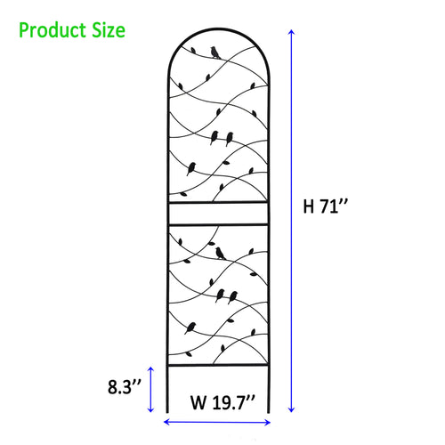2 Pack Metal Garden Trellis 71" x 19.7"