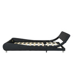 Faux Leather Upholstered Platform Bed Frame with LED Lighting