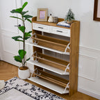Narrow Shoe Storage Cabinet for Entryway