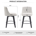 007-360° Swivel Bar Stools Set of 2