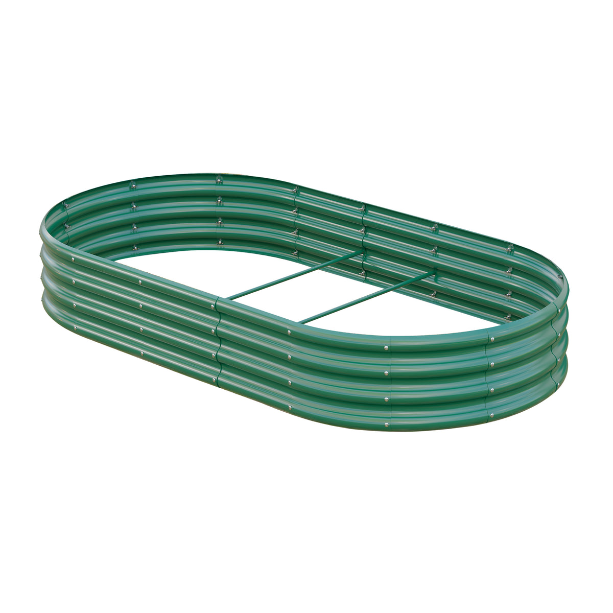 Galvanized Raised Garden Bed, 8x4x1 Foot, Heavy-Duty Metal Planter, Green