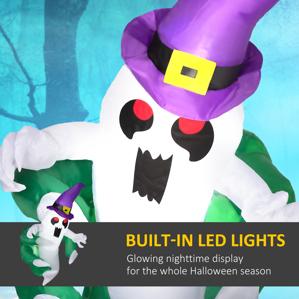 Outsunny 4ft Inflatable Halloween Decoration – Ghost in Hat