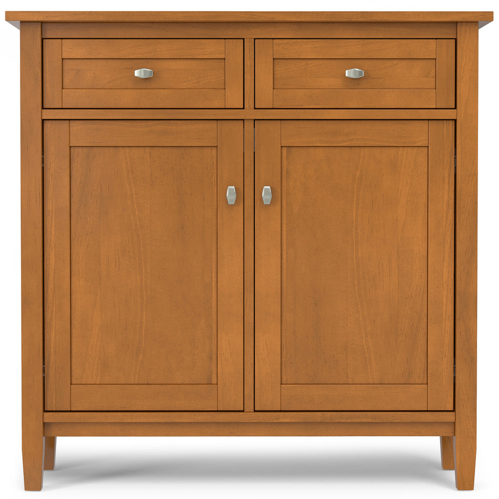 Warm Shaker Solid Wood Entryway Storage Cabinet