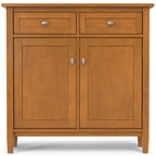 Warm Shaker Solid Wood Entryway Storage Cabinet