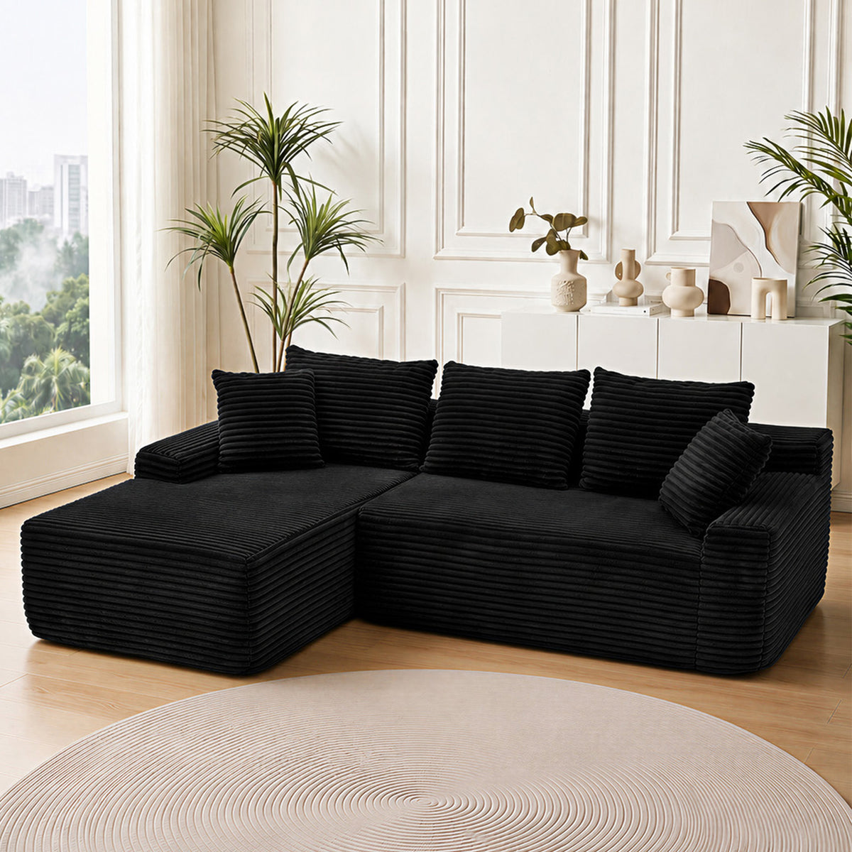 95" Sectional Couch - Modern Modular L-Shape Sofa