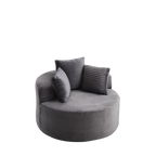 43-Inch Round Corduroy Single Sofa