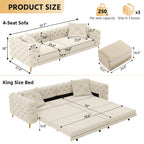 3-in-1 Convertible Sleeper Sofa