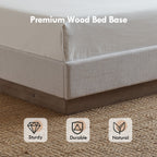Hosford Upholstered Wingback Bed