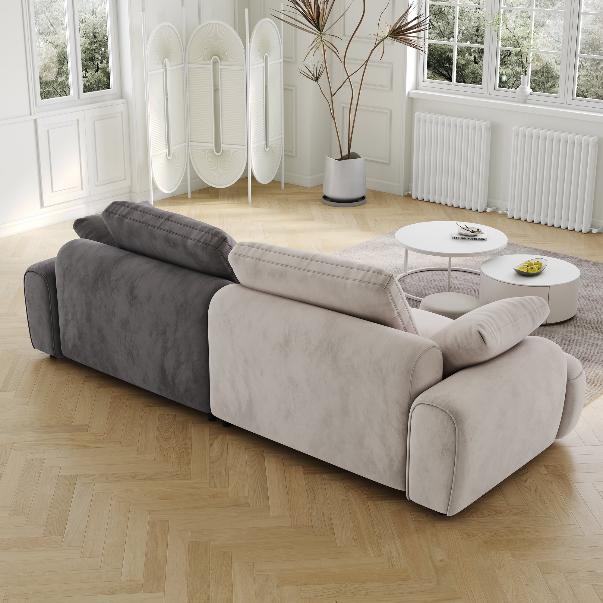 86.6" Large Two Seat Sofa - Modern Upholstered