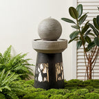 Outdoor Garden Lantern with Warm LED Light Deer Silhouette