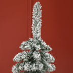 HOMCOM 6' Tall Unlit Snow Flocked Artificial Christmas Tree