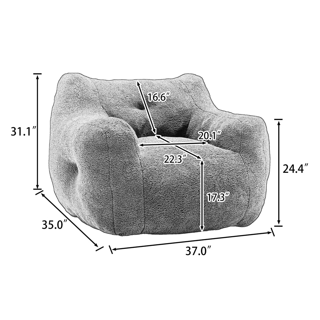 Bean Bag Chair with Armrests