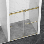 Frameless Shower Door with Double Sliding Mechanism