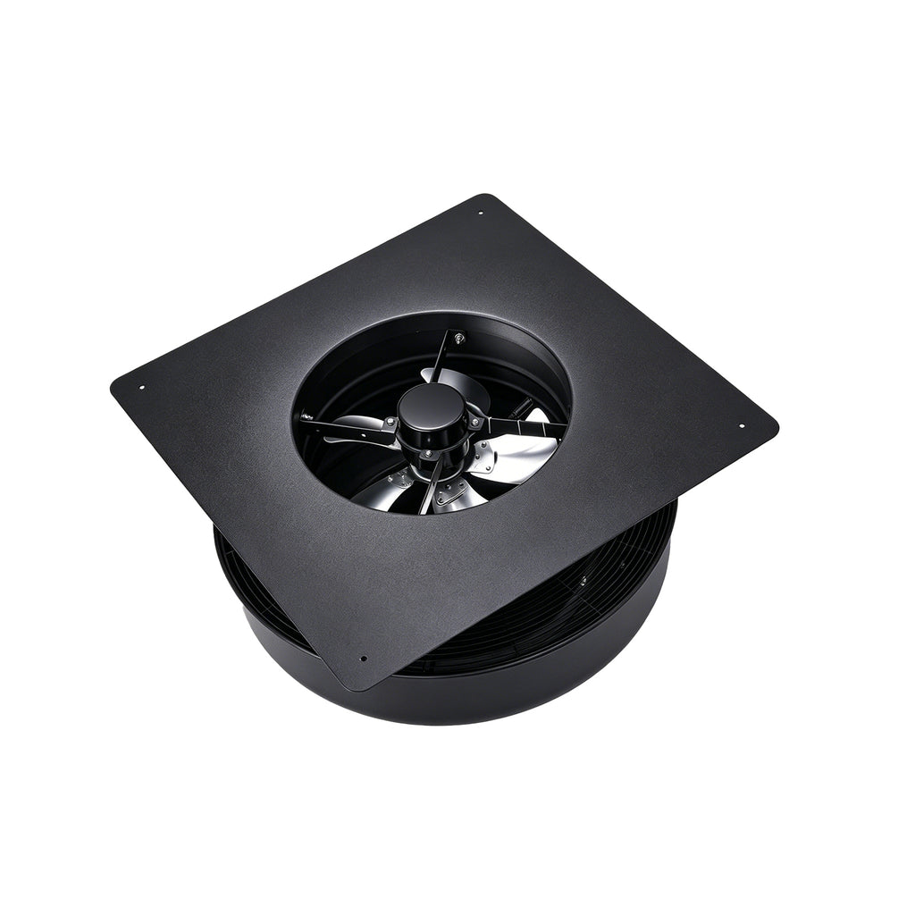 12" Flush Mount Round Solar Roof Vent Fan, 30W Dual Power
