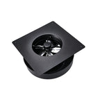12" Flush Mount Round Solar Roof Vent Fan, 30W Dual Power