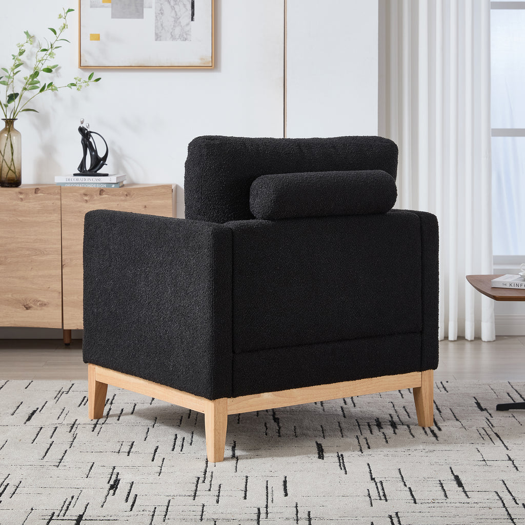 35.4" Wide Modern Farmhouse Performance Accent Chair