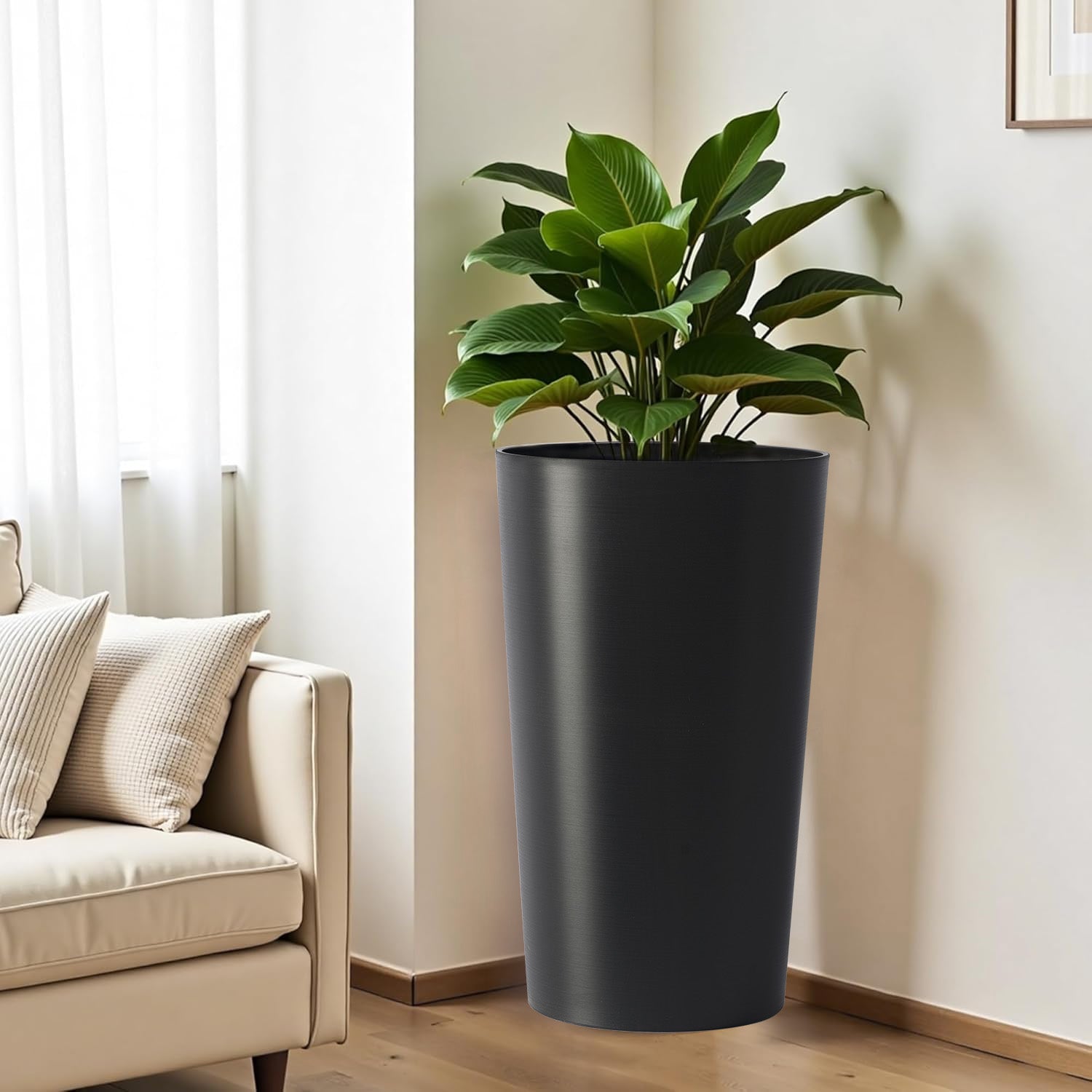2 Pack Tall 21.7 in Planters for Outdoor Plants