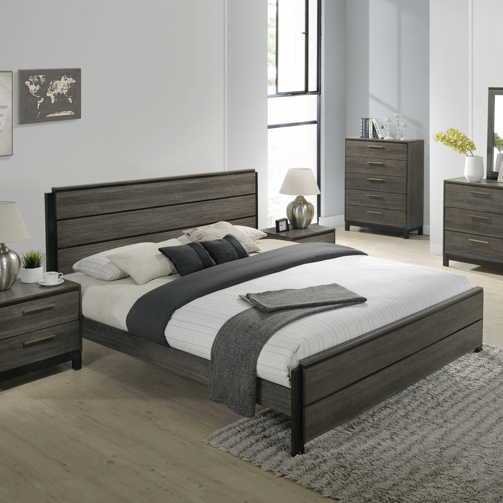 Ioana Contemporary Wood Panel Bed