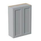 Gray Shaker Solid Wood Wall Cabinet