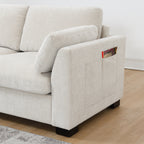 130" Modular Sectional Sofa with Folding Table and Charging Ports