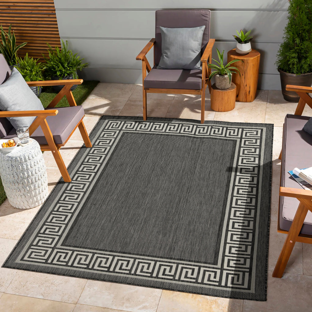 Sunshine GC_HAR2002 Anthracite Indoor/Outdoor Area Rug