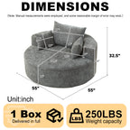 Chenille Sponge Single Sofa