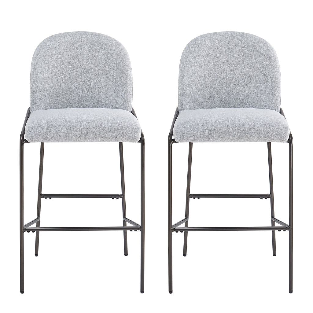 Galen Indoor Metal Upholstered Barstool
