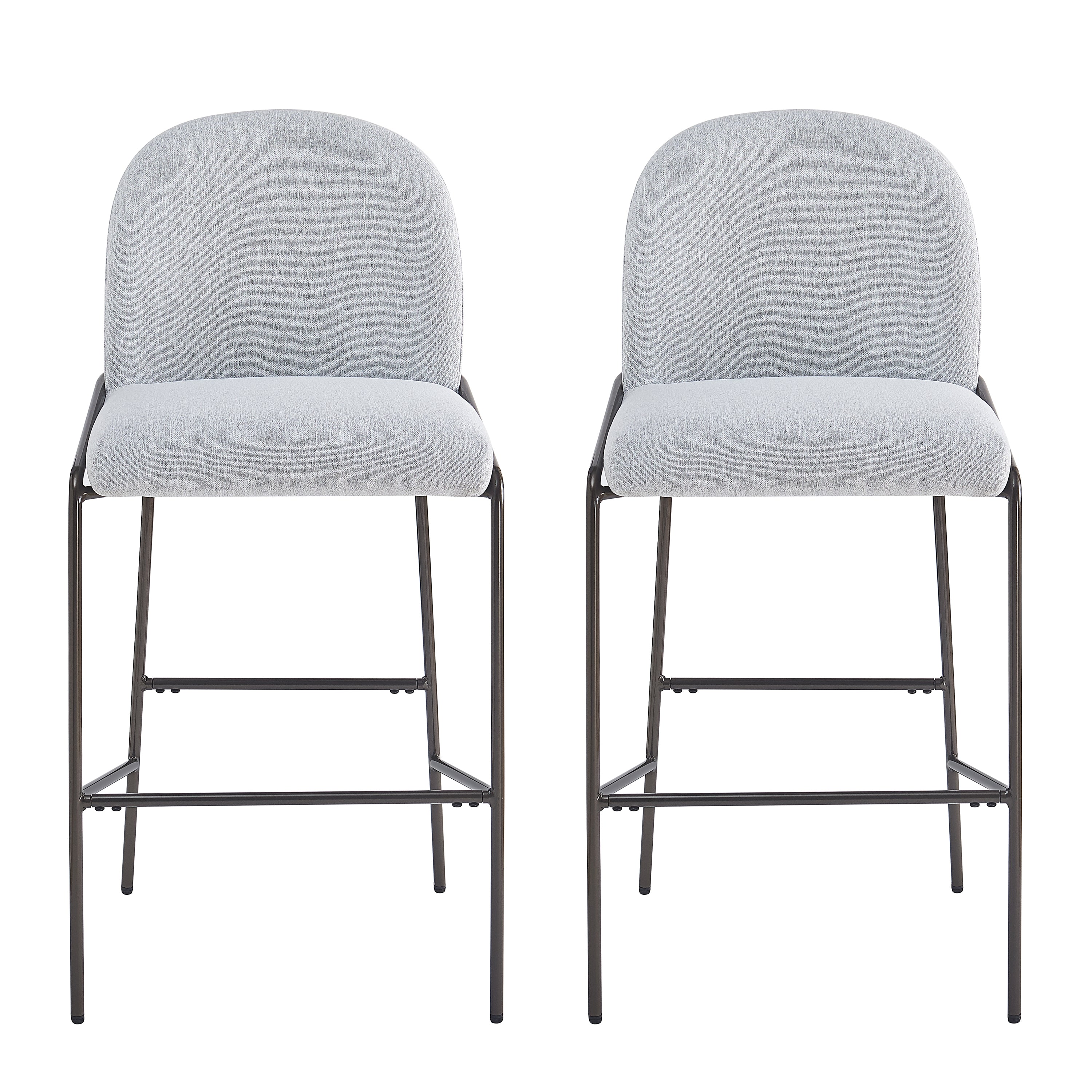 Galen Indoor Metal Upholstered Barstool