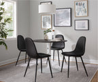 Modern Table with Round Marble Top