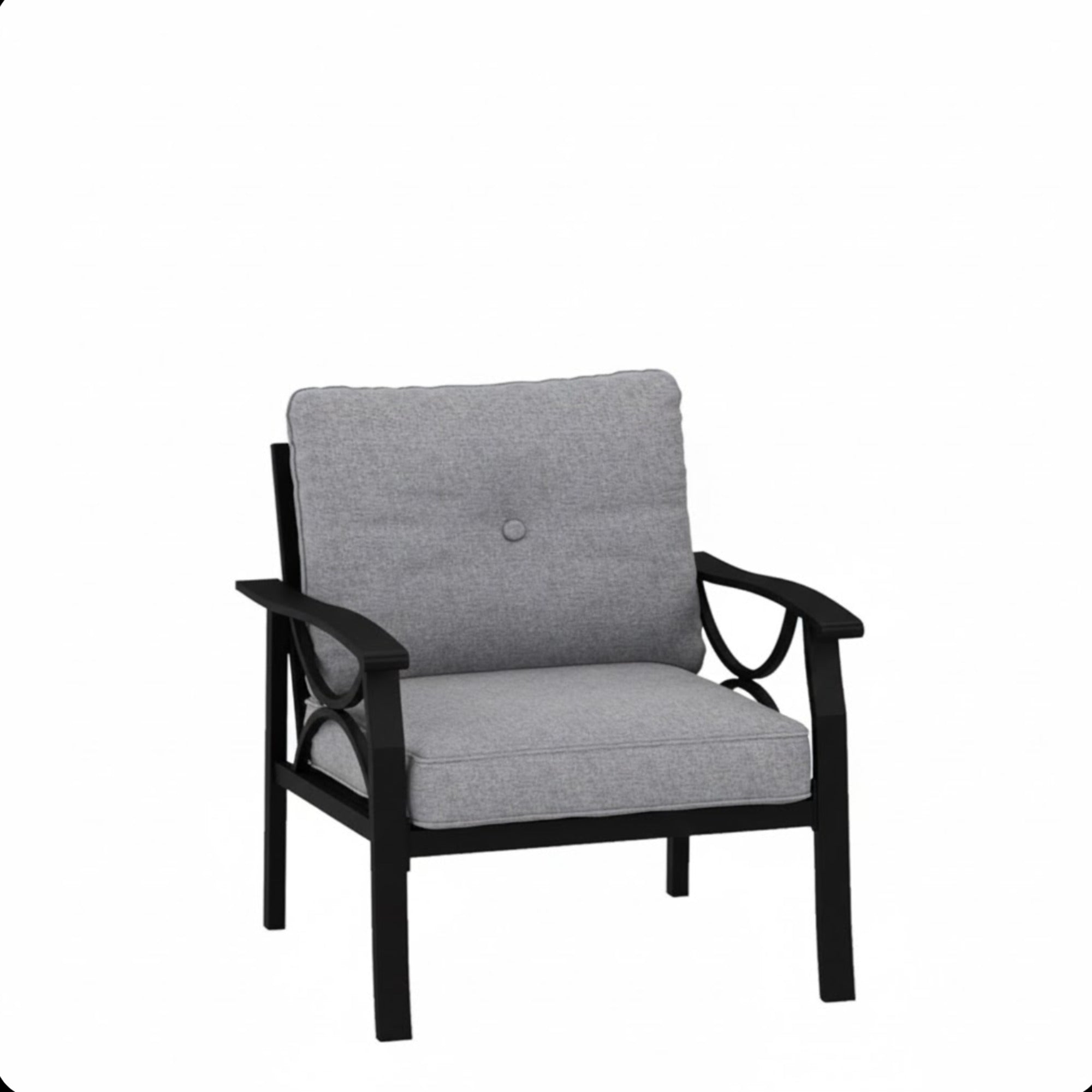Set of 2 All-Weather Metal Armchairs