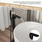Freestanding Bathtub Faucet Waterfall Tub Filler Matte