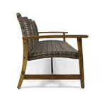 Hampton Wood + Wicker 3 Seater