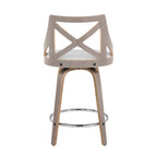 24" Fixed-Height Counter Stool with Swivel in Light