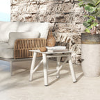 Atlas 19.5" Square Outdoor Patio Side Table Light