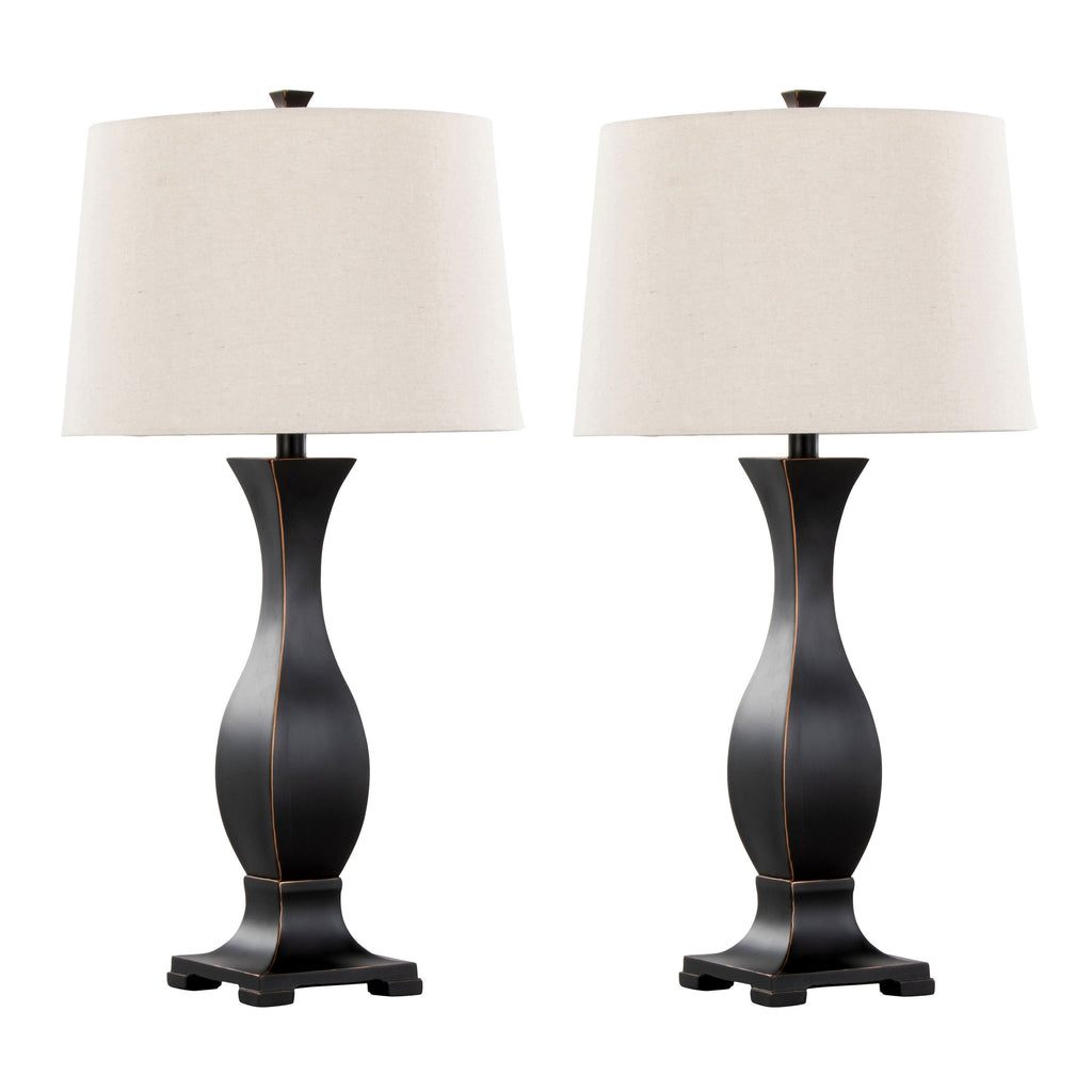 29" Contemporary Polyresin Table Lamp in Oil Rubbed Bronze