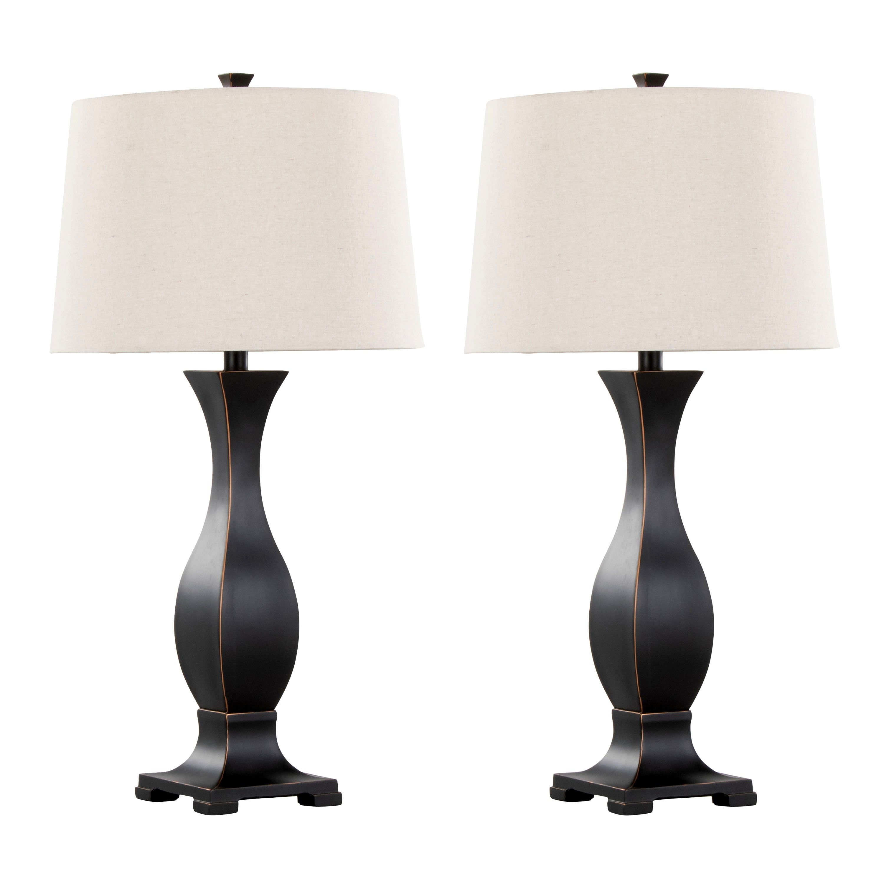 29" Contemporary Polyresin Table Lamp in Oil Rubbed Bronze