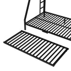 Twin Over Full Metal Bunk Bed with Twin Size Trundle