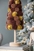 8.7x8.7x31.5" Tall Tree Christmas Table Decor, Coffee