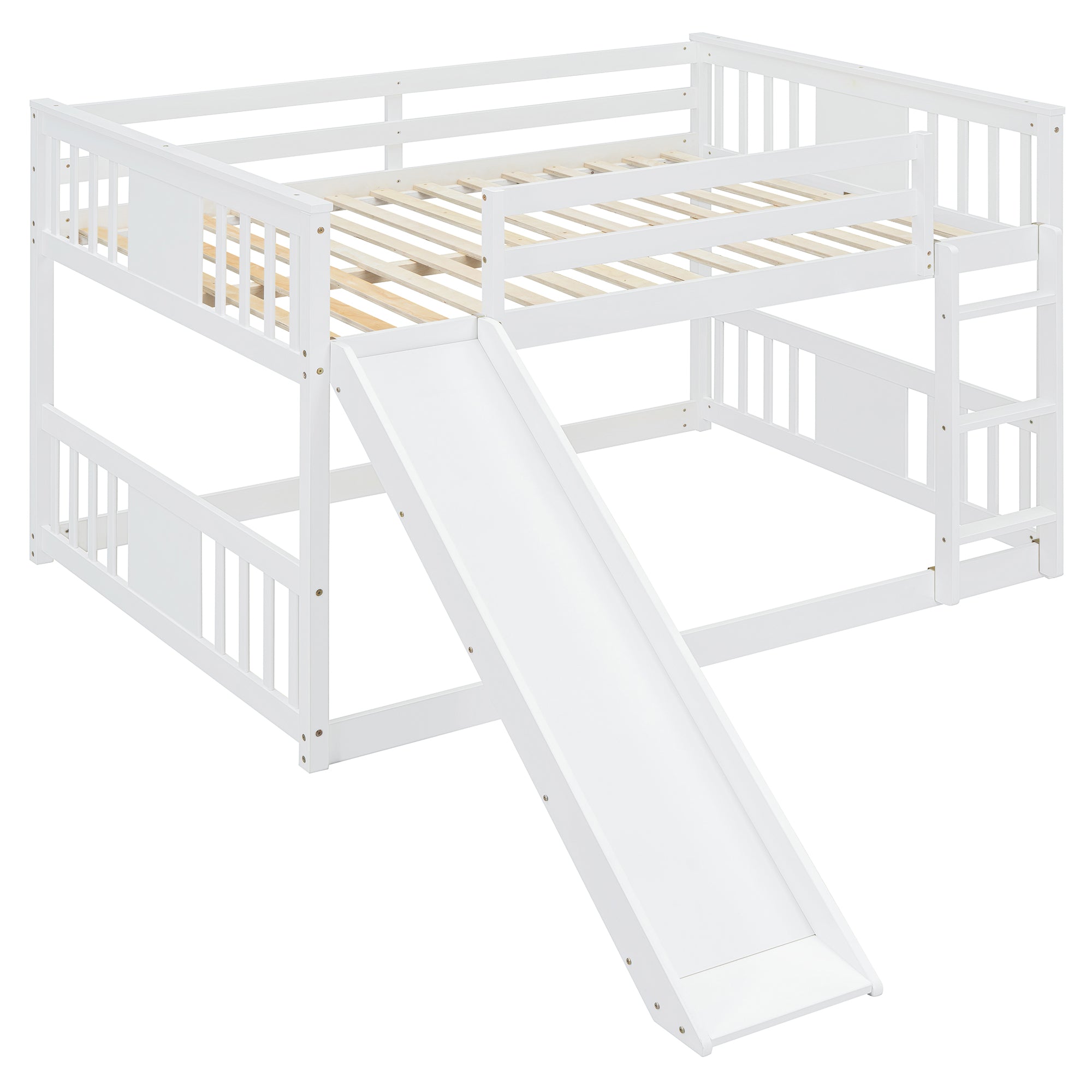 Full Over Full Bunk Bed with Ladder with Slide