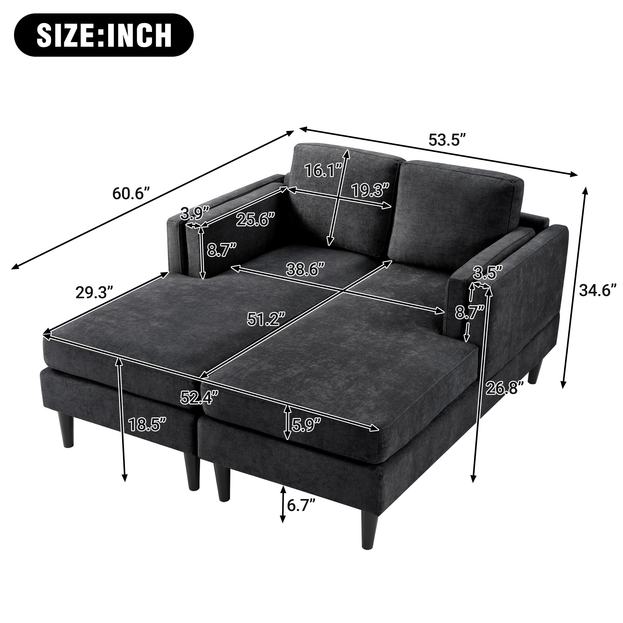 Modern Chaise Lounge Sofa Bed