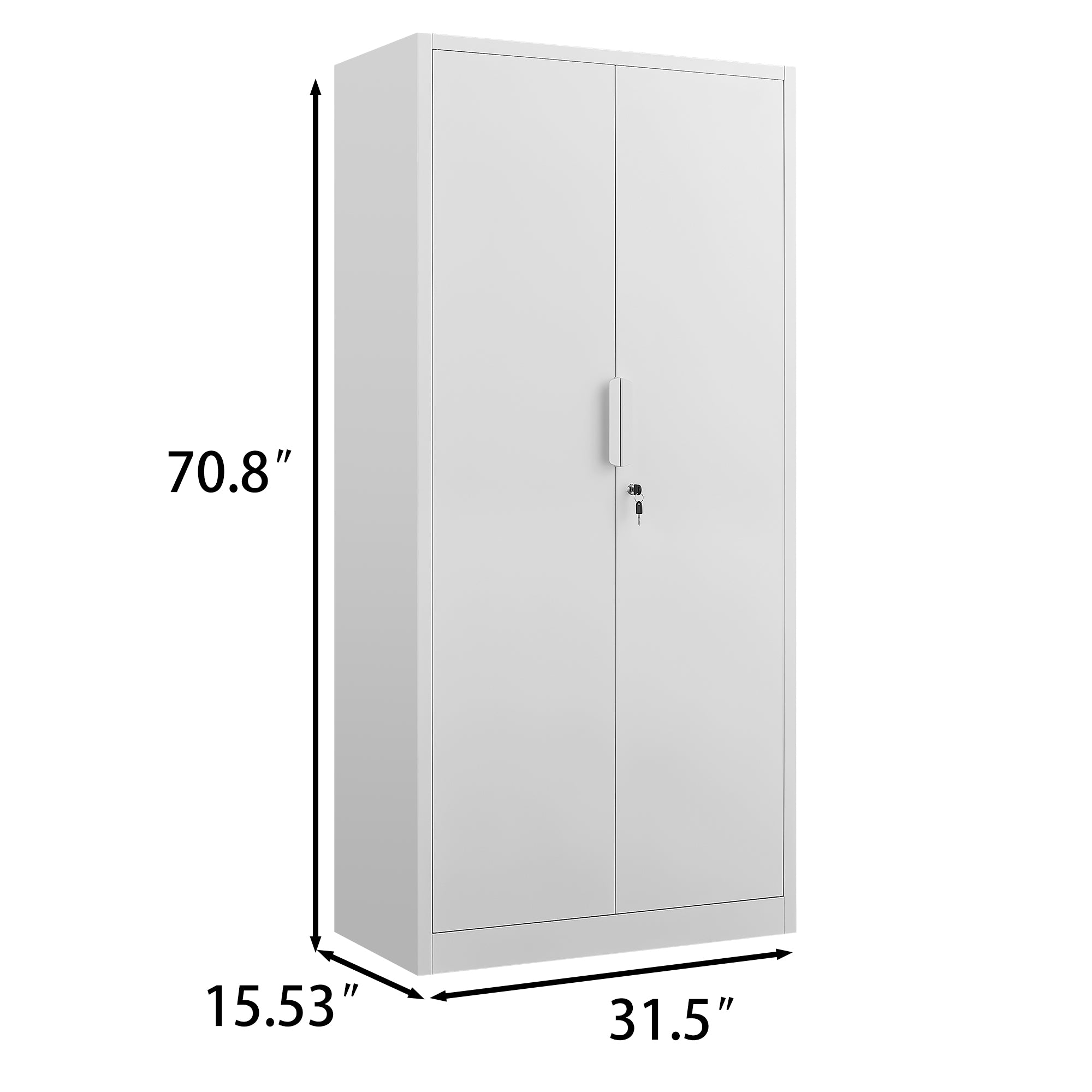 70-Inch 2-Door File Cabinet with Lock