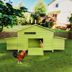 Large Wooden Chicken Coop with Free-Range Doors