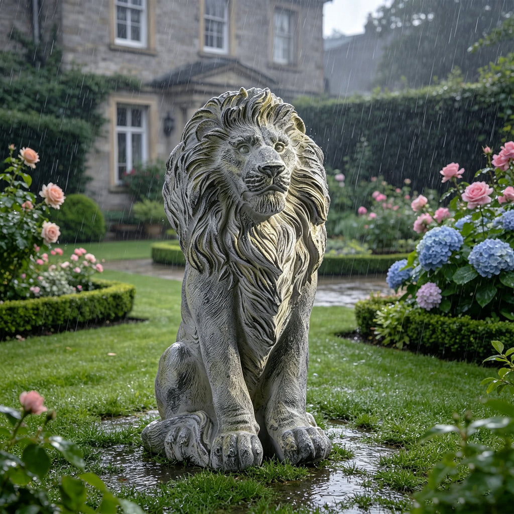 24.61" H Outdoor Lion Statue