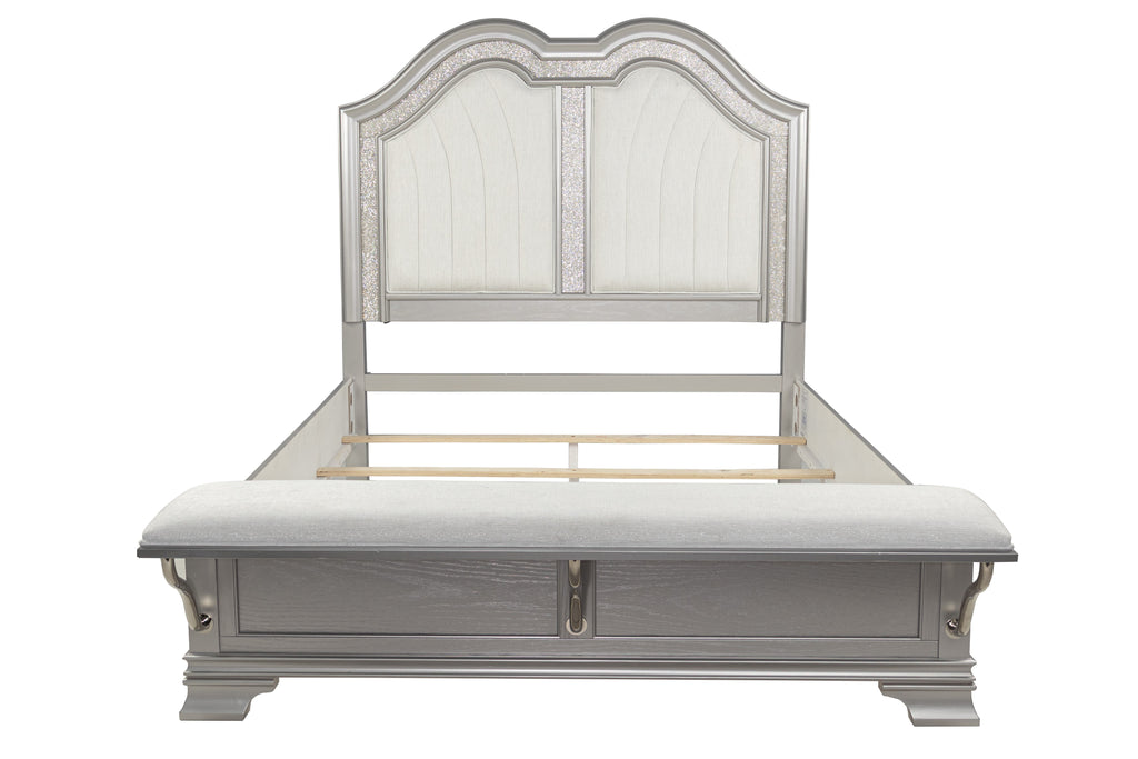 Contemporary Elegant Queen Size Bed 3pc Set